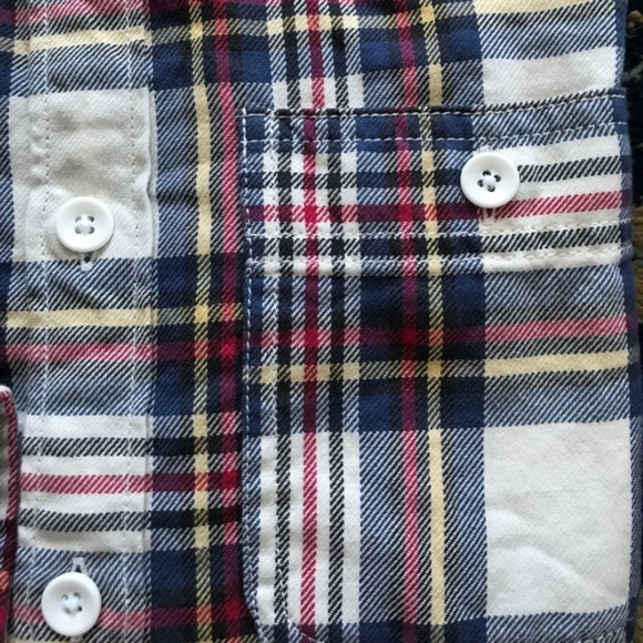 J Crew Midweight Flannel Shirt Alabaster Plaid But - Picture 7 of 8